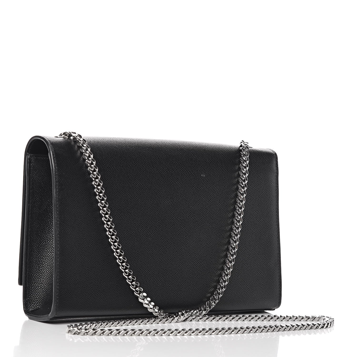 Saint Laurent Grain De Poudre Medium Classic Monogram Kate Satchel Black 3 of 12