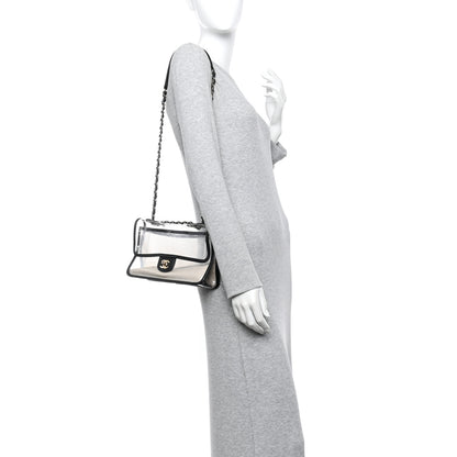 Chanel Lambskin PVC Medium Sand By The Sea Flap Black 2 of 13