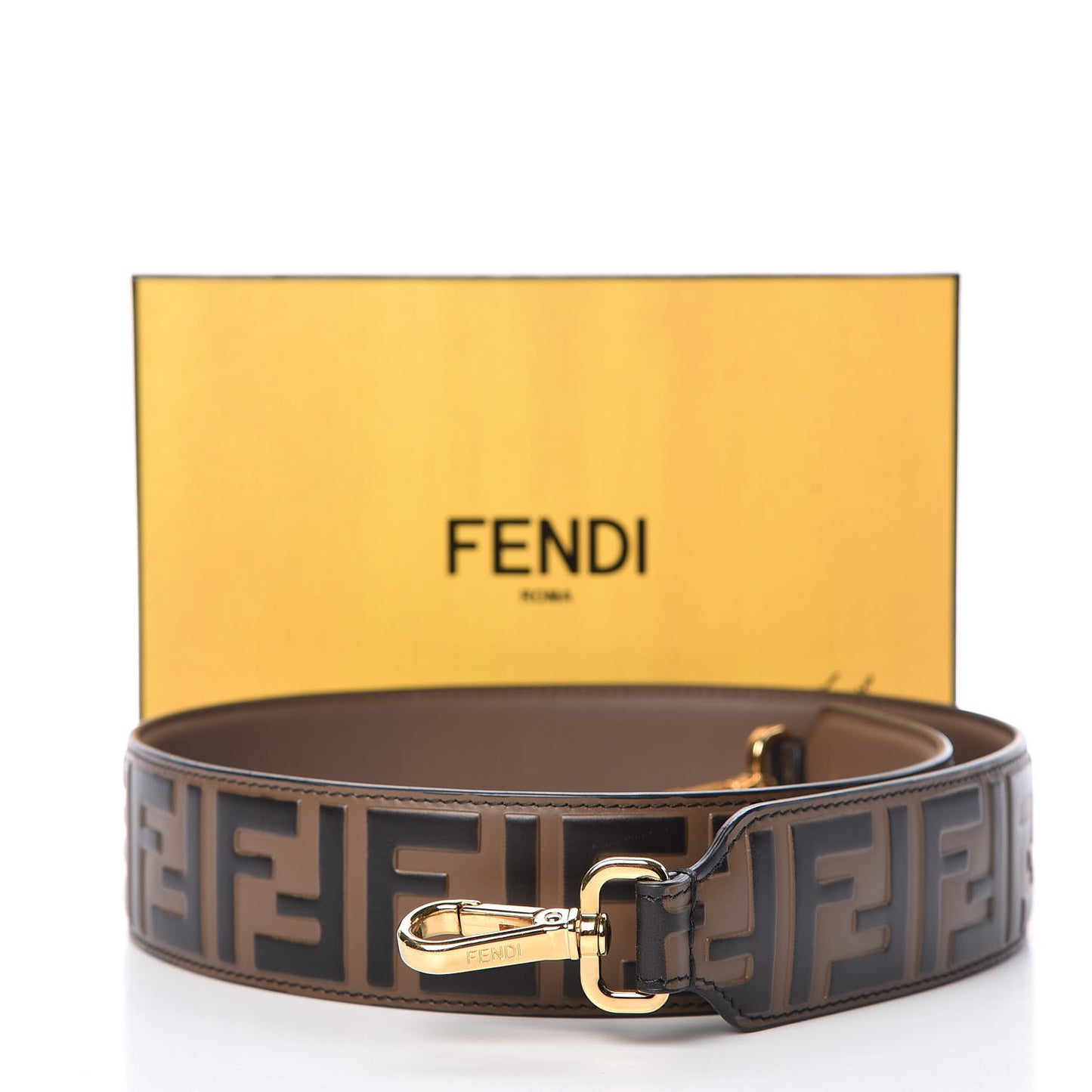 Vitello Century Bi-Color FF 1974 Embossed Strap You Maya Black