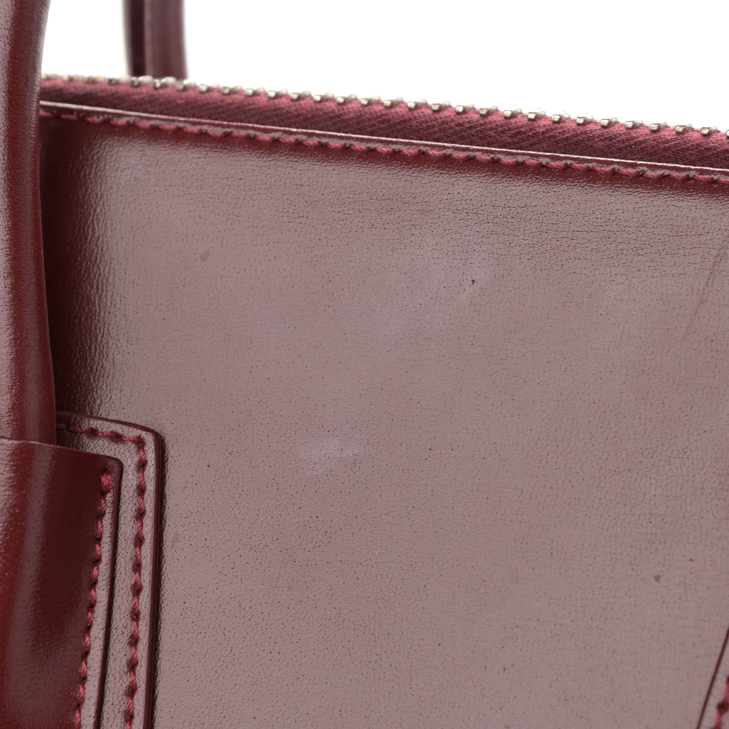 Shiny Lord Calfskin Medium Antigona Burgundy