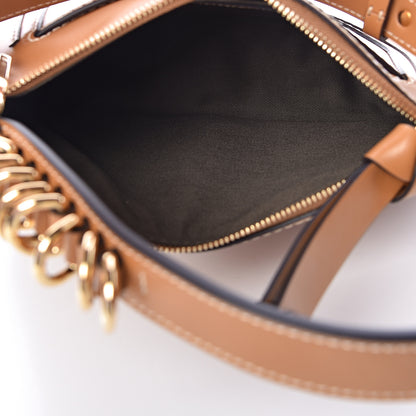Chloe Shiny Calfskin Marcie Saddle Shoulder Bag Autumnal Brown 5 of 10