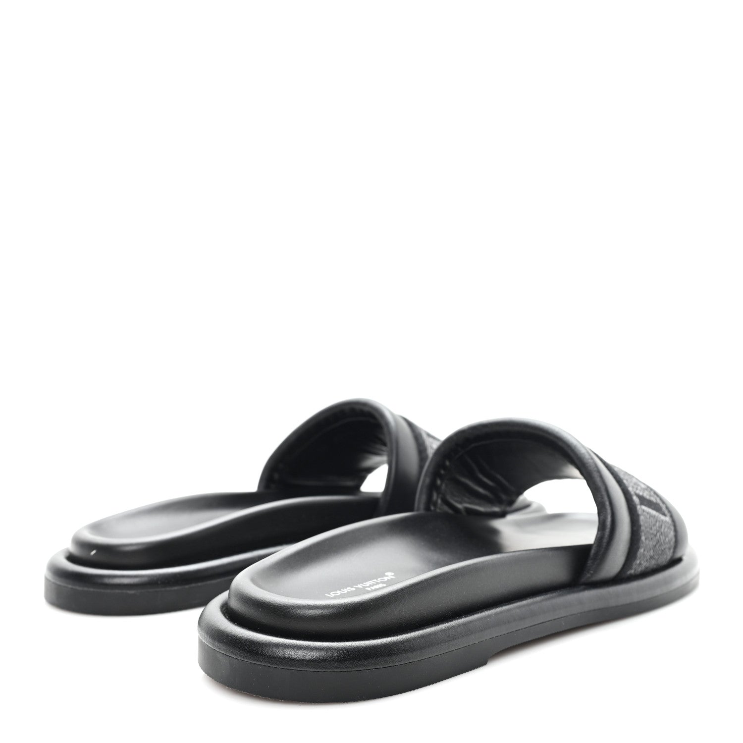 Louis Vuitton Logo Slide Sandals 39 Black 5 of 10