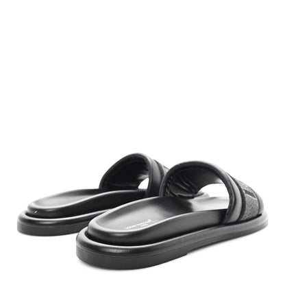 Louis Vuitton Logo Slide Sandals 39 Black 5 of 10