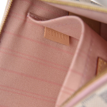 Louis Vuitton Damier Azur Neverfull MM GM Pochette Rose Ballerine 8 of 8