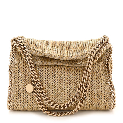 Stella McCartney Metallic Raffia Mini Falabella Tote Gold 1 of 10