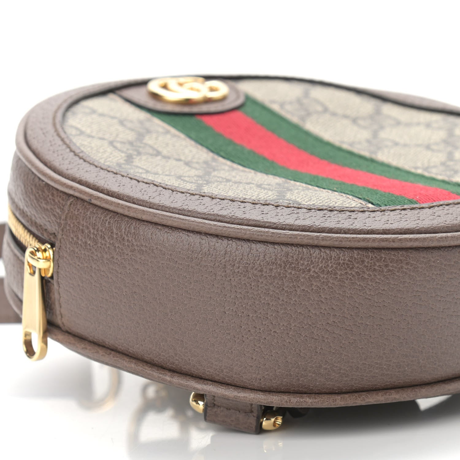Gucci GG Supreme Monogram Web Mini Ophidia Round Backpack Brown 6 of 7
