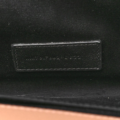 Saint Laurent Grain De Poudre Matelasse Chevron Monogram Envelope Clutch Vintage Peach 7 of 10