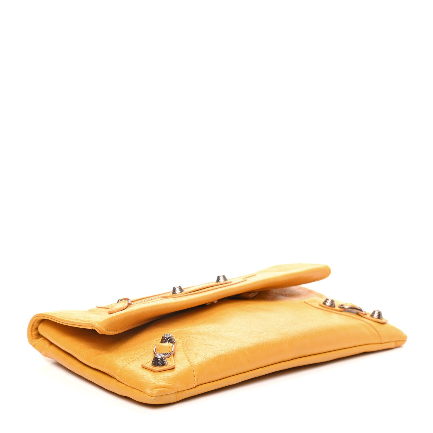 Balenciaga Agneau Giant 12 Rose Gold Hardware Envelope Clutch Mangue 4 of 6