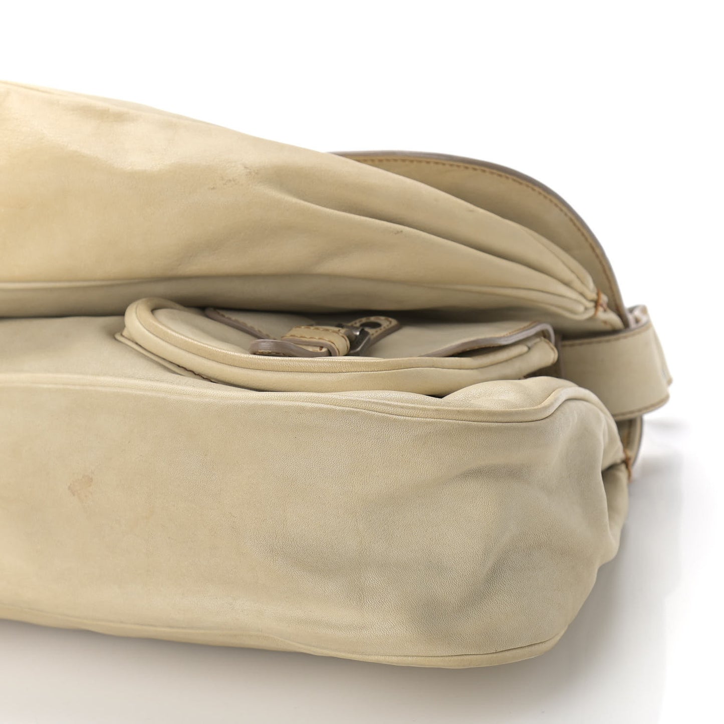 Calfskin Medium Gaucho Double Saddle Bag Ivory