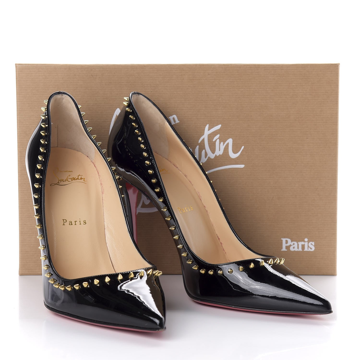 Christian Louboutin Patent Anjalina 100 Pumps 40 Black 9 of 9