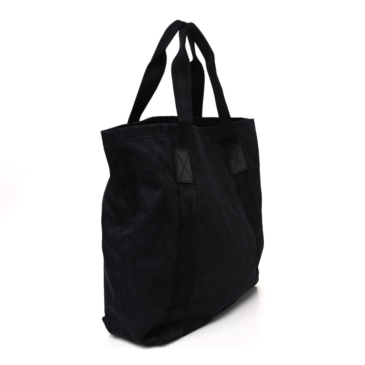 GG Monogram Medium Handle Vertical Tote Black