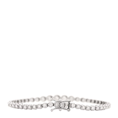 Jennifer Meyer 18K White Gold Diamond Graduated Tennis Bracelet 3 of 5