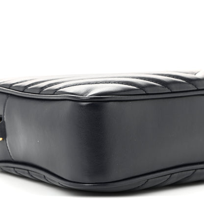 Saint Laurent Calfskin Matelasse Monogram Lou Camera Bag Navy 9 of 10
