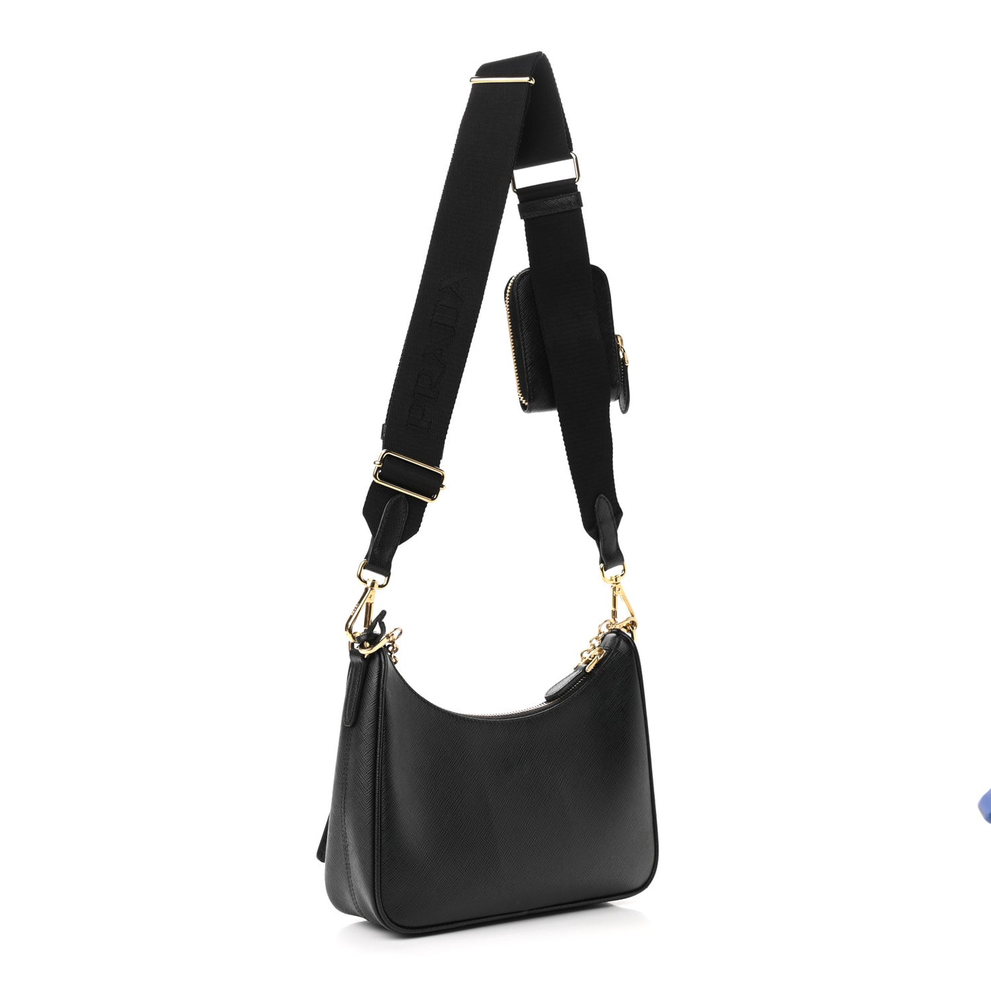 Saffiano Lux Re-Edition 2005 Shoulder Bag Black