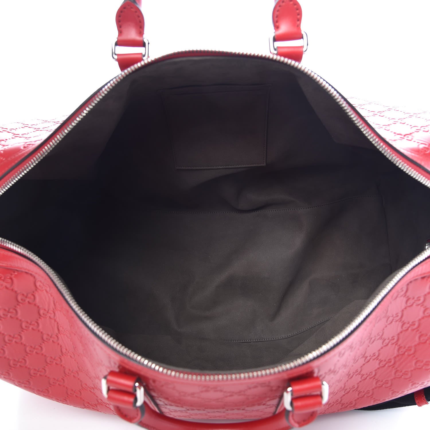 Gucci Guccissima Signature Large Duffle Hibiscus Red 5 of 22