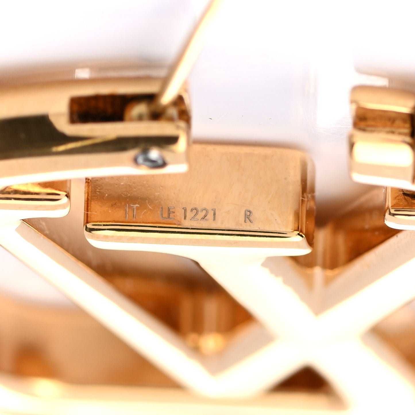 Metal Louise Hoop Earrings Gold