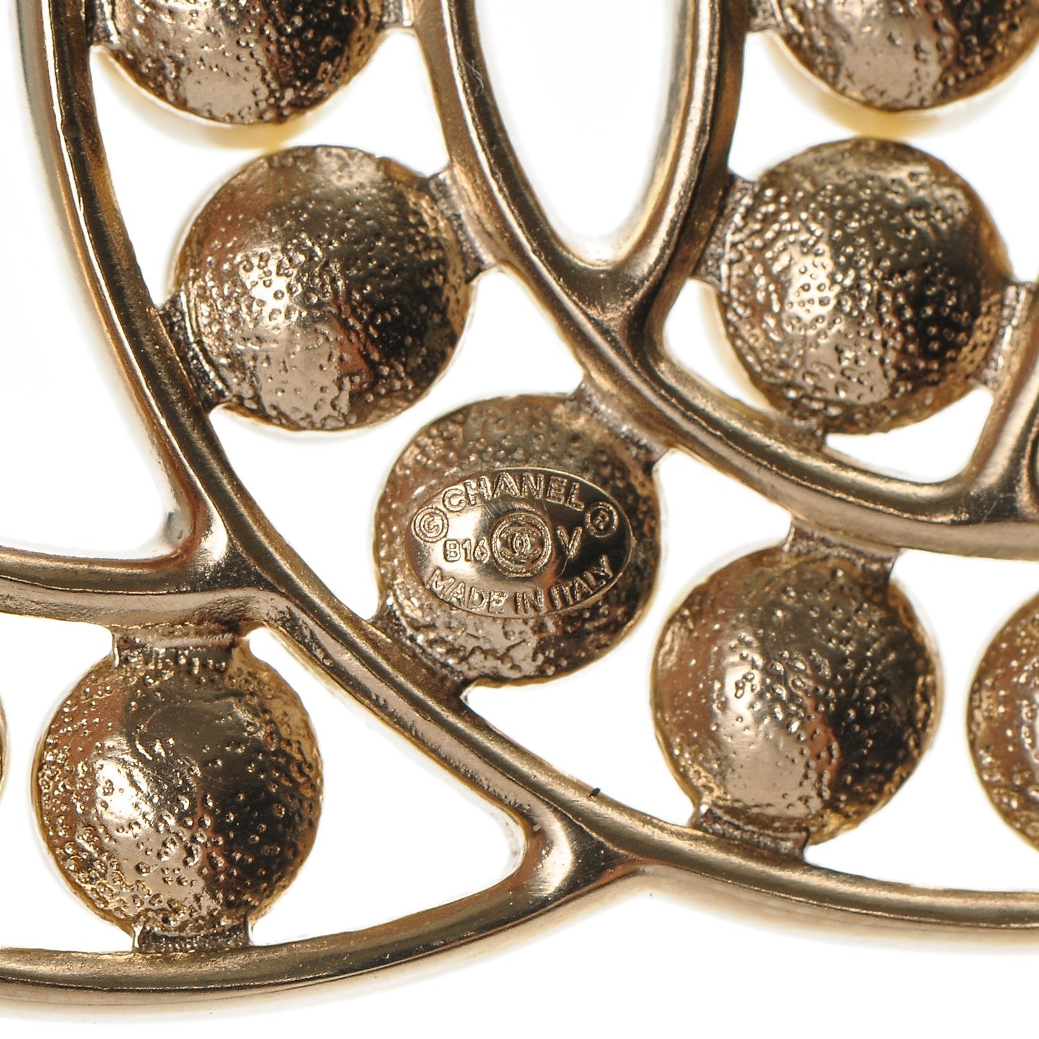 Chanel Pearl CC Brooch Light Gold 4 of 4