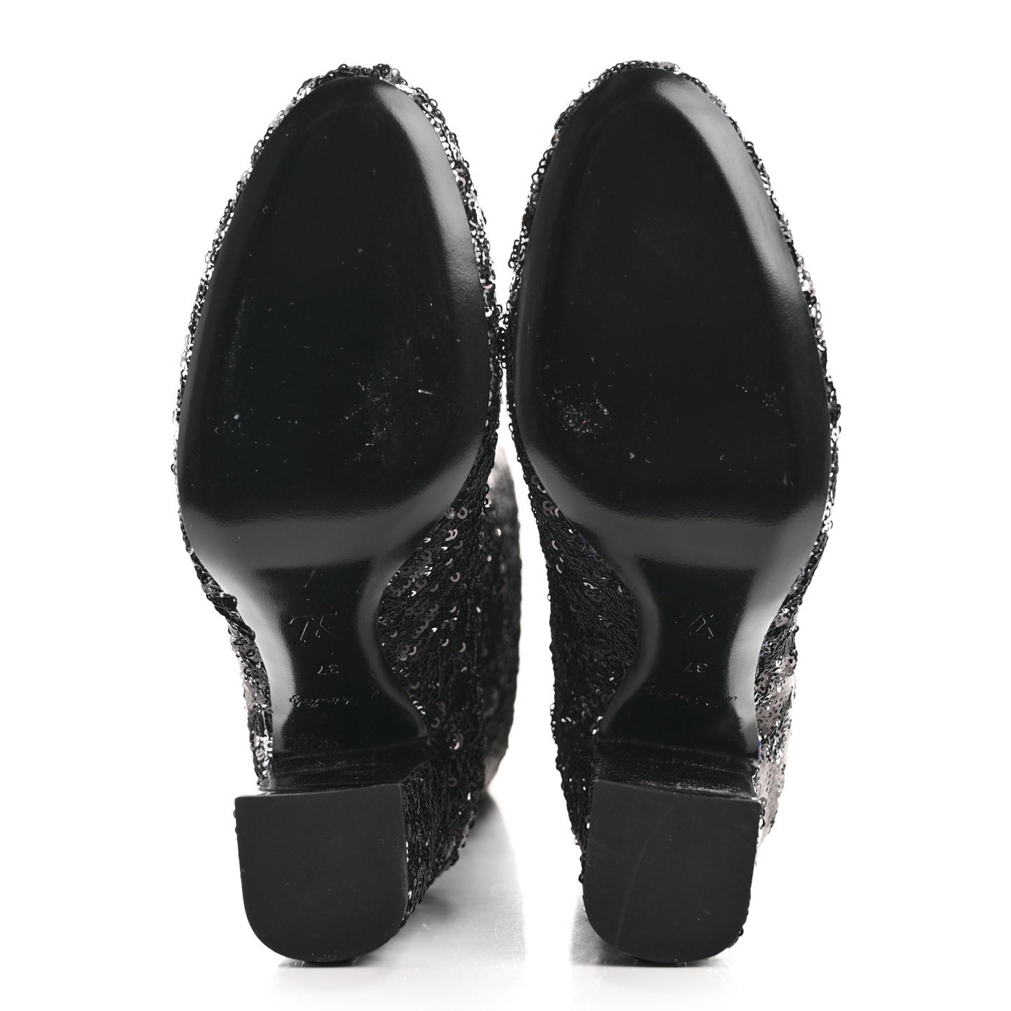 Sequin Donna High Boots 37 Black