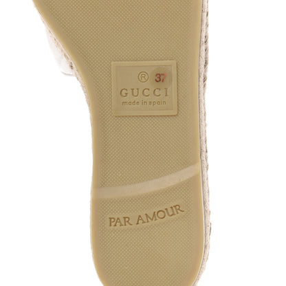 Gucci Nappa Matelasse GG Marmont Espadrille Slide Sandals 37 Great White 8 of 9
