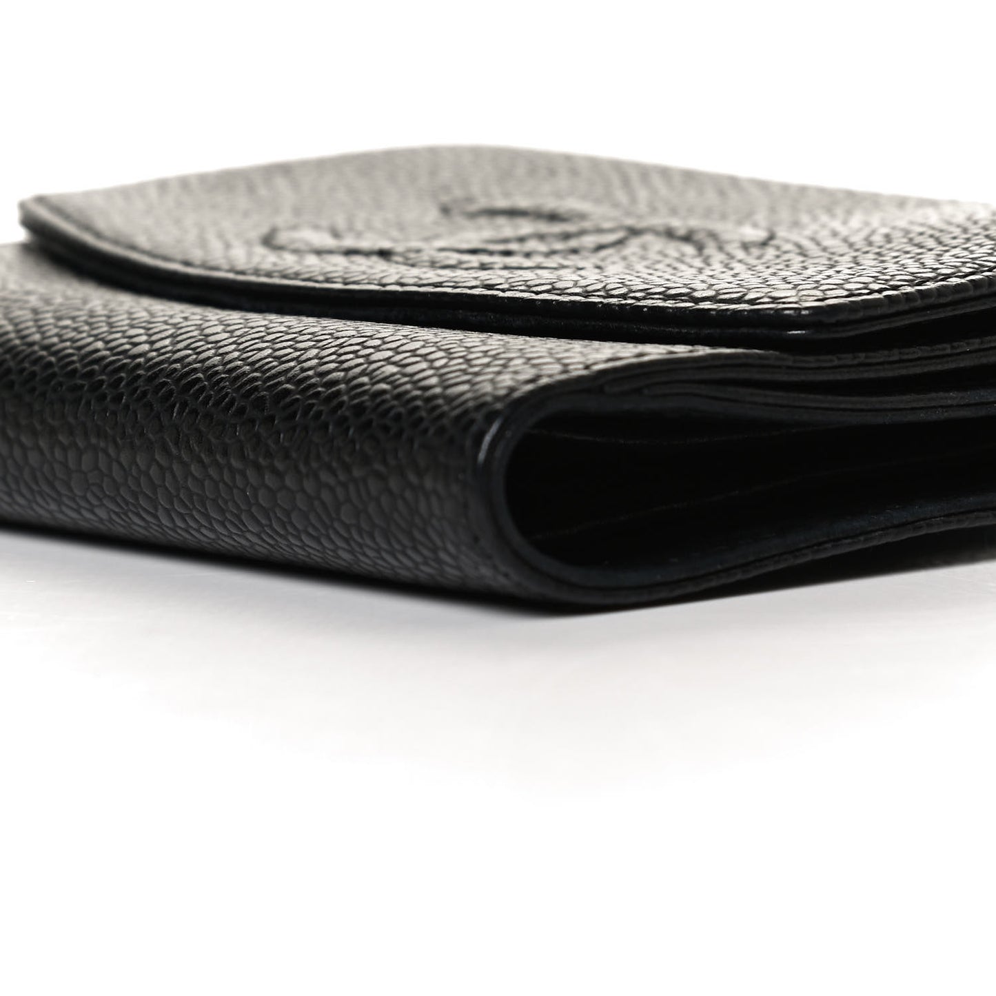 Caviar Timeless CC Compact French Wallet Black