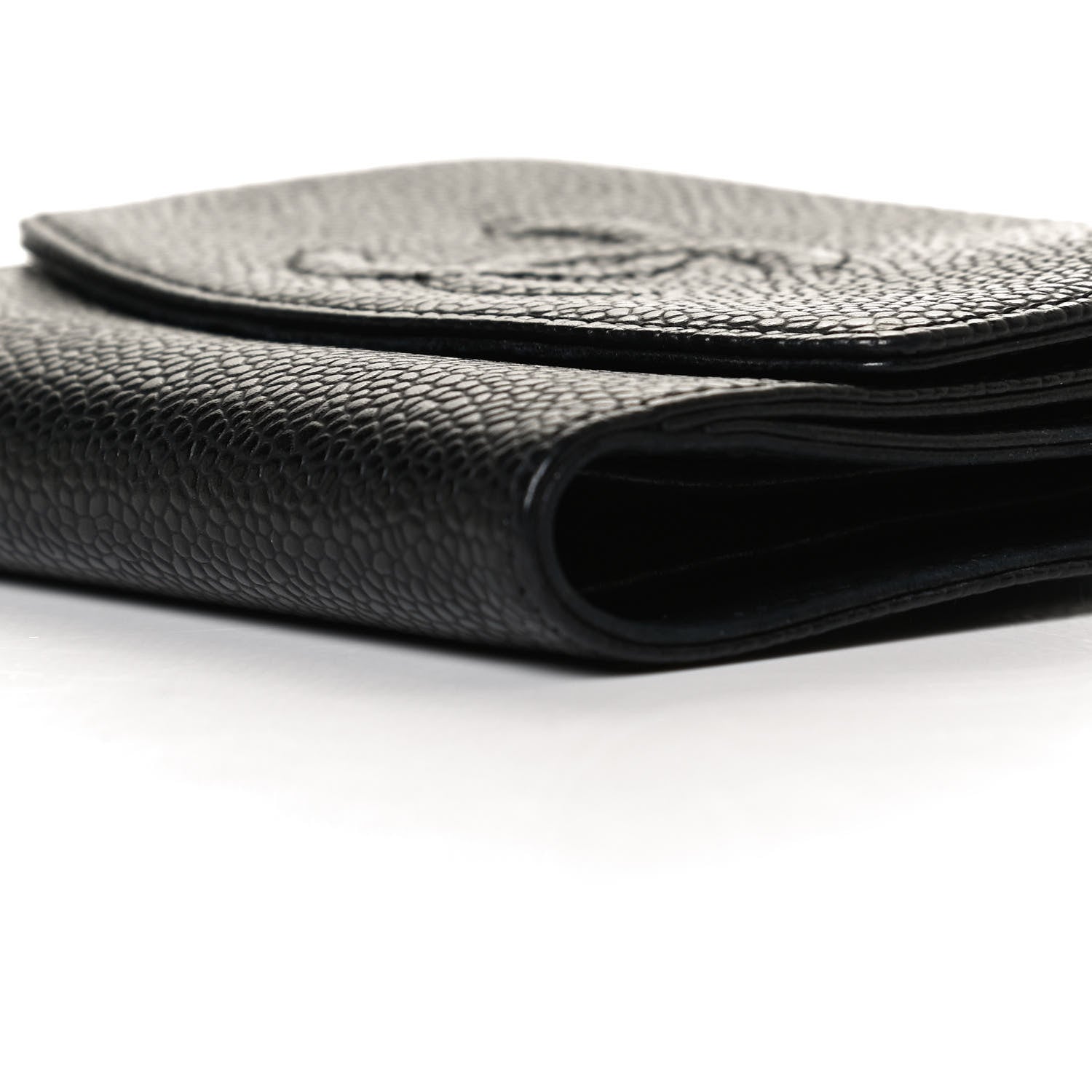 Chanel Caviar Timeless CC Compact French Wallet Black 7 of 13