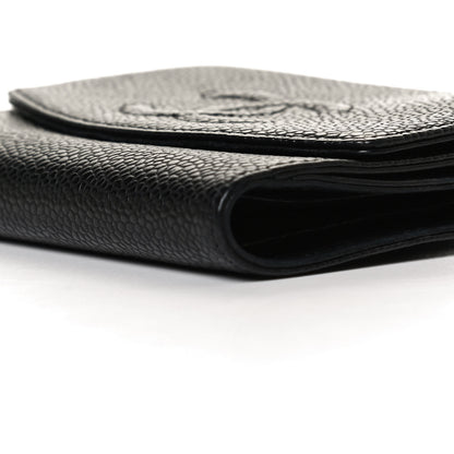 Chanel Caviar Timeless CC Compact French Wallet Black 7 of 13
