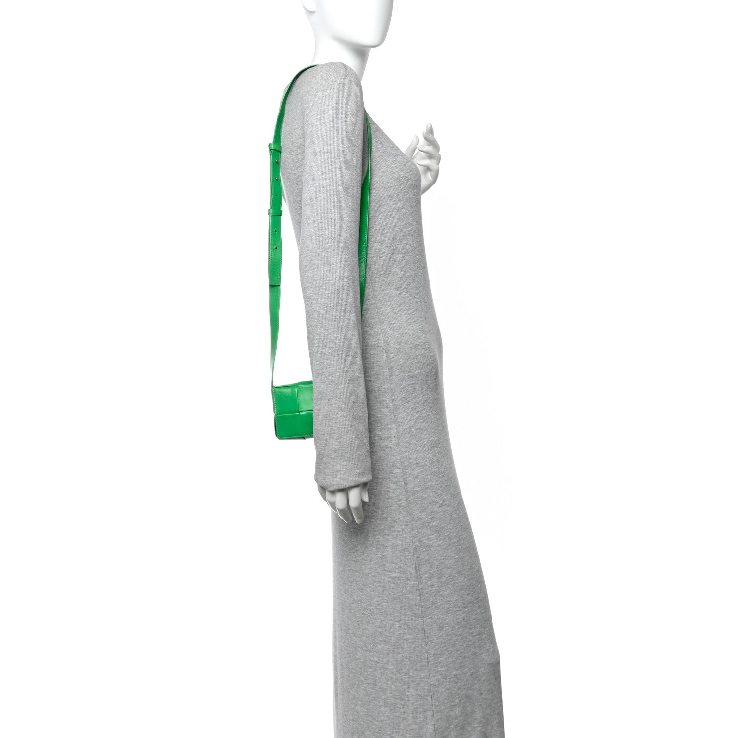 Bottega Veneta Crinkled Lambskin Maxi Intrecciato Extra Mini Cassette Crossbody Bag Parakeet 2 of 14