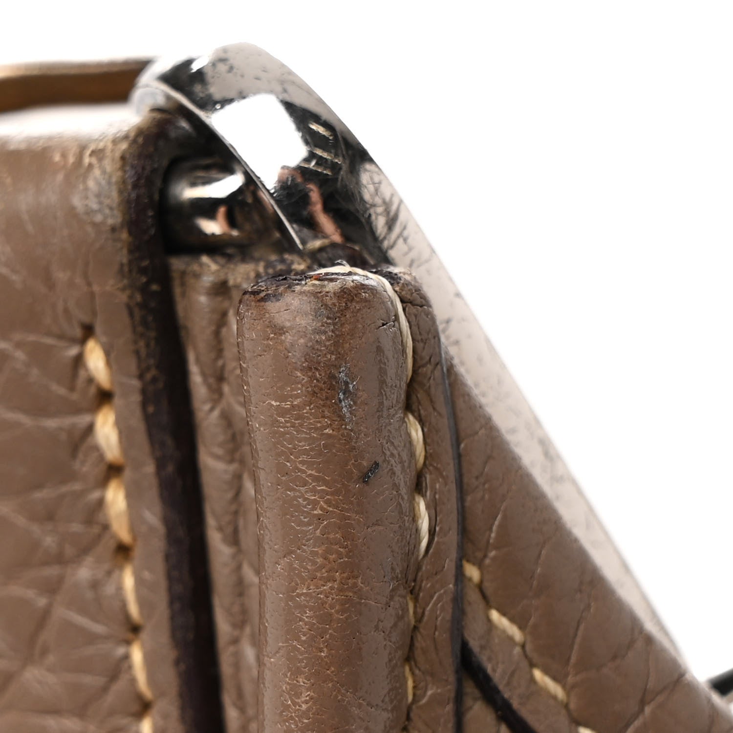 Hermes Taurillon Clemence Evelyne PM Etoupe 12 of 13