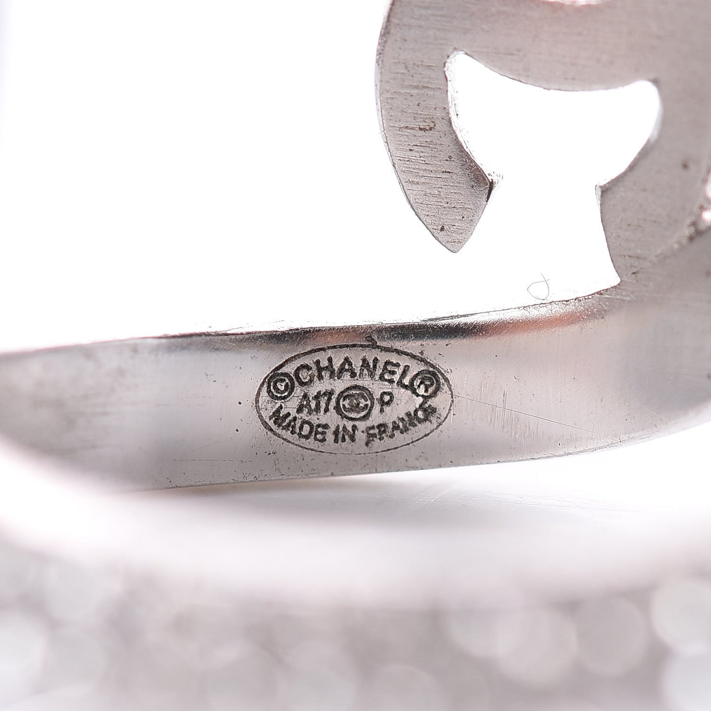 Crystal CC Ring 5.5 Silver