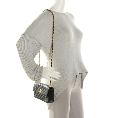 Chanel Lambskin Quilted Mini Rectangular Flap Black 2 of 7