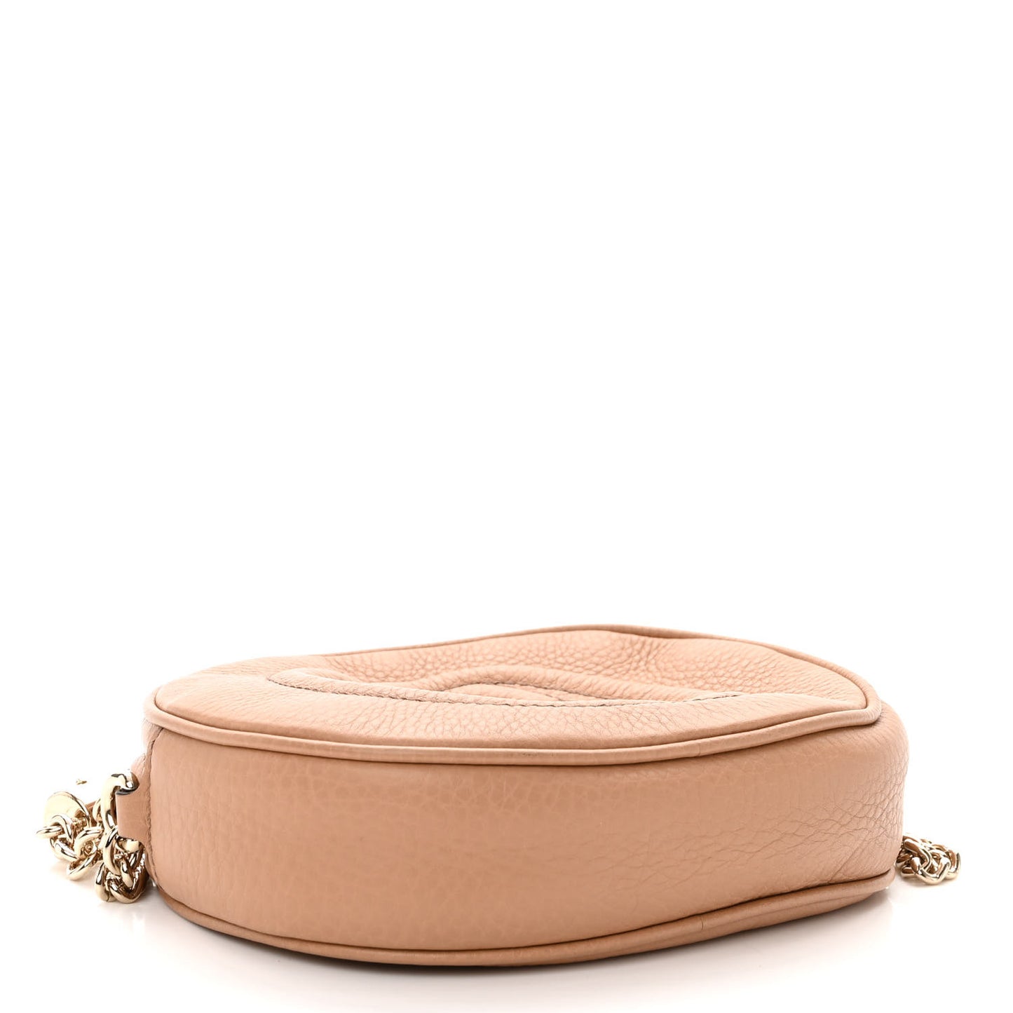 Pebbled Calfskin Mini Soho Chain Bag Camelia