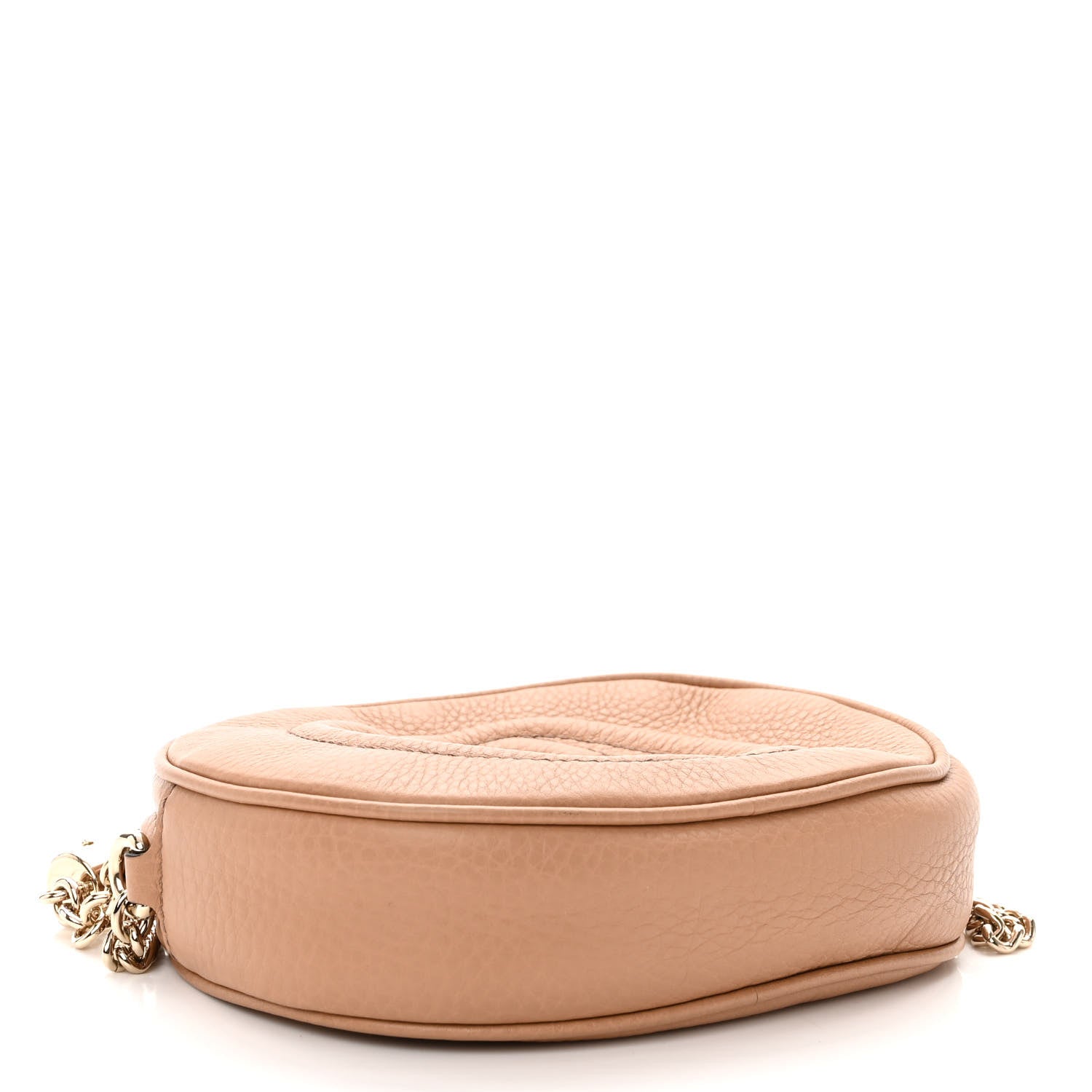 Gucci Pebbled Calfskin Mini Soho Chain Bag Camelia 4 of 10