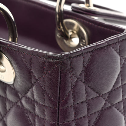 Christian Dior Lambskin Cannage Medium Lady Dior Purple 14 of 18