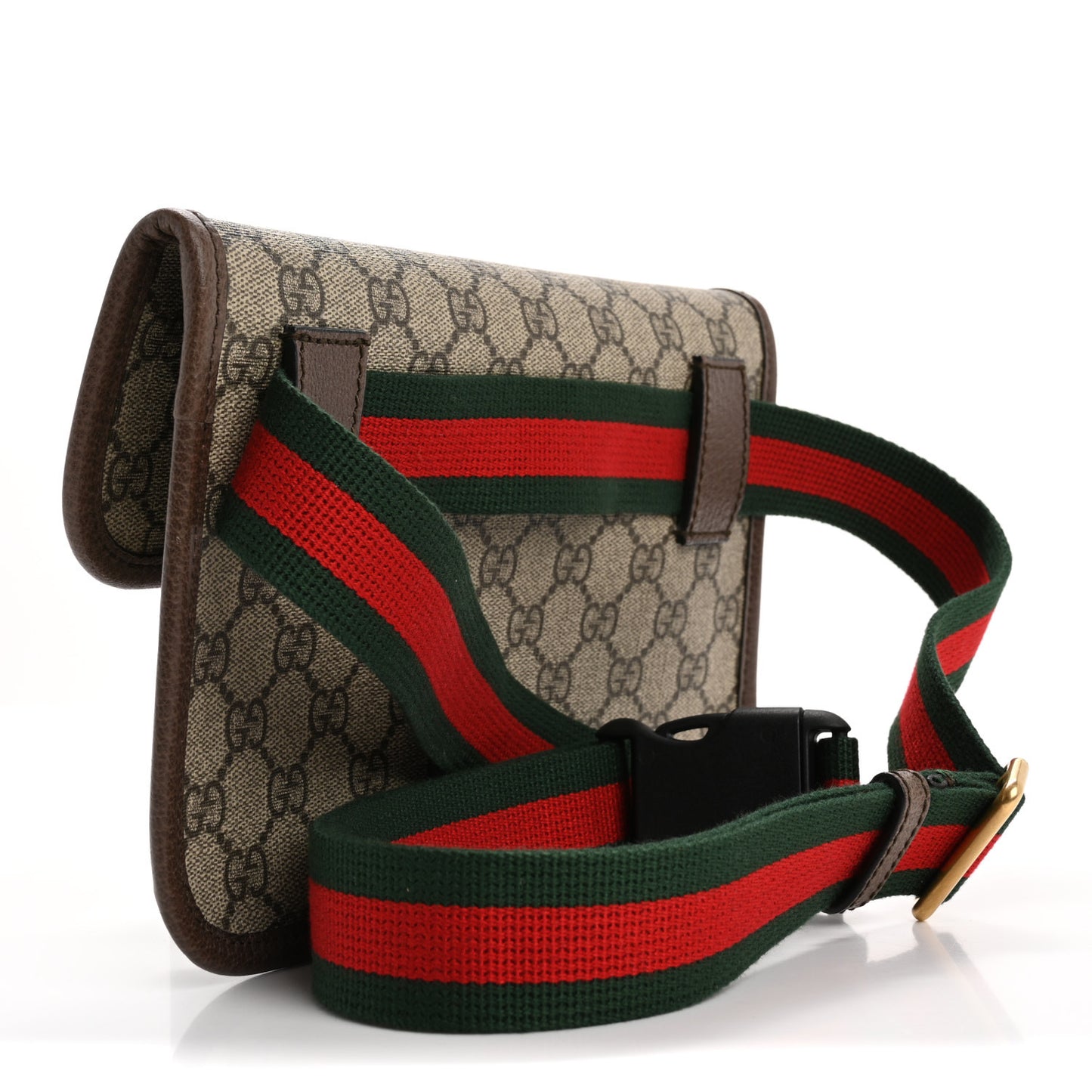 GG Supreme Monogram Neo Vintage Web Belt Bag Brown