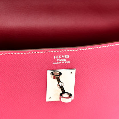 Hermes Epsom Candy Kelly Retourne 32 Rose Tyrien Rubis 6 of 11