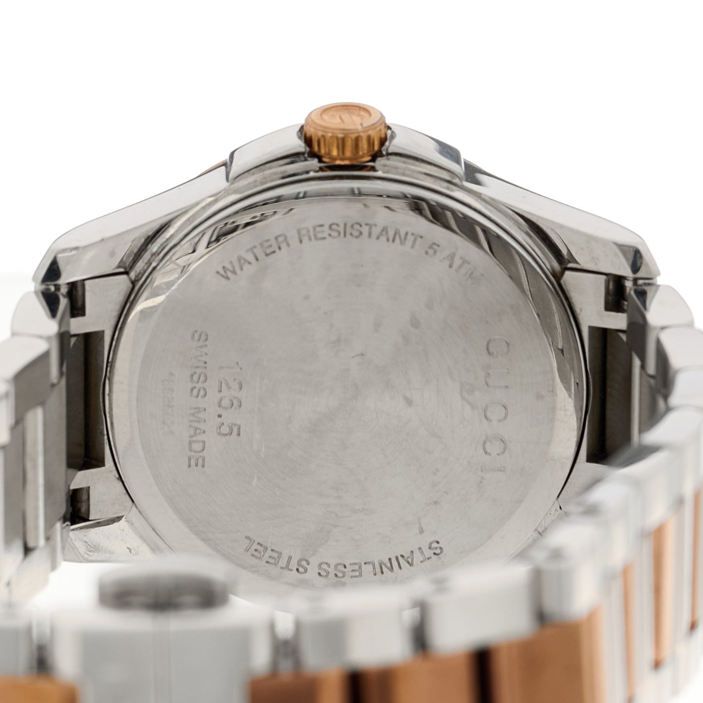 Stainless Steel Diamond Mother of Pearl 27mm G-Timeless Two Tone Quartz Watch