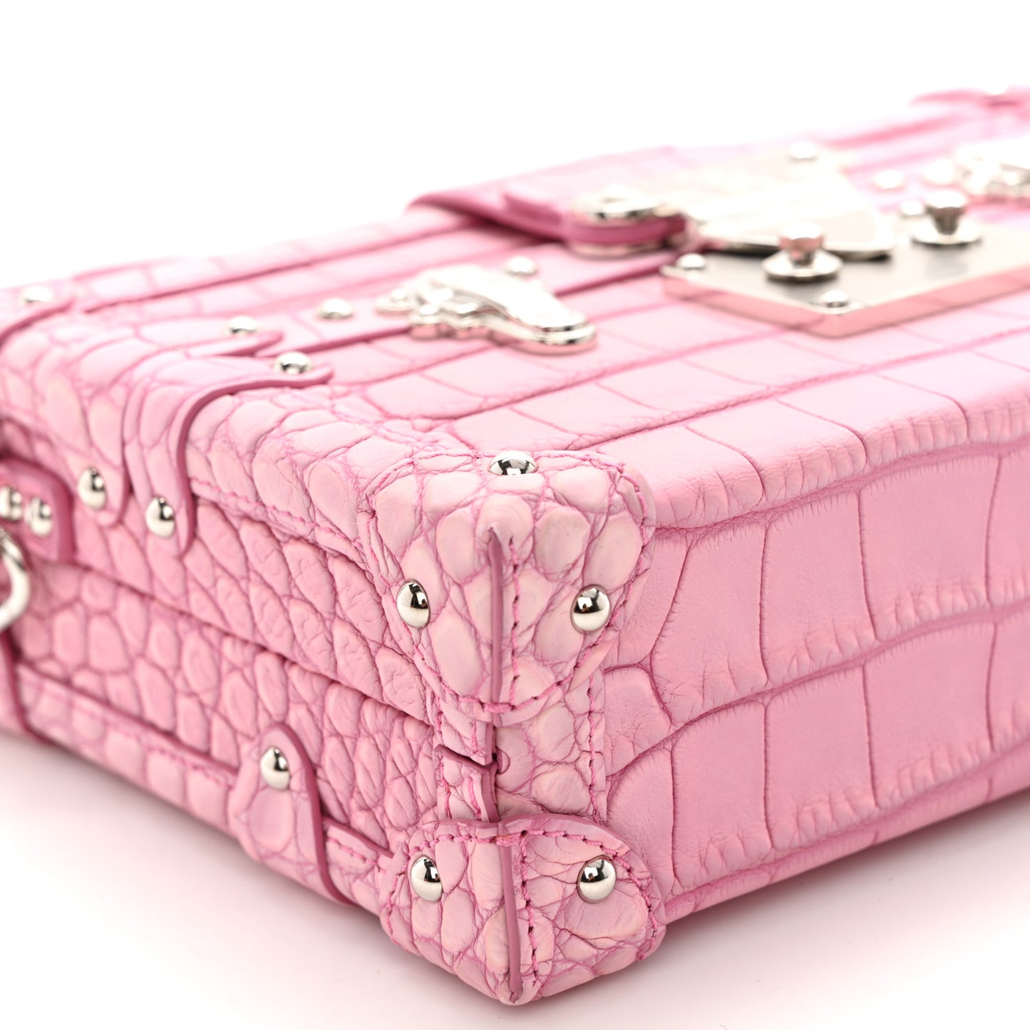 Alligator Petite Malle Pink