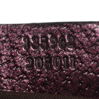 Gucci Monogram Bamboo Chain Shoulder Bag Metallic Purple 7 of 7