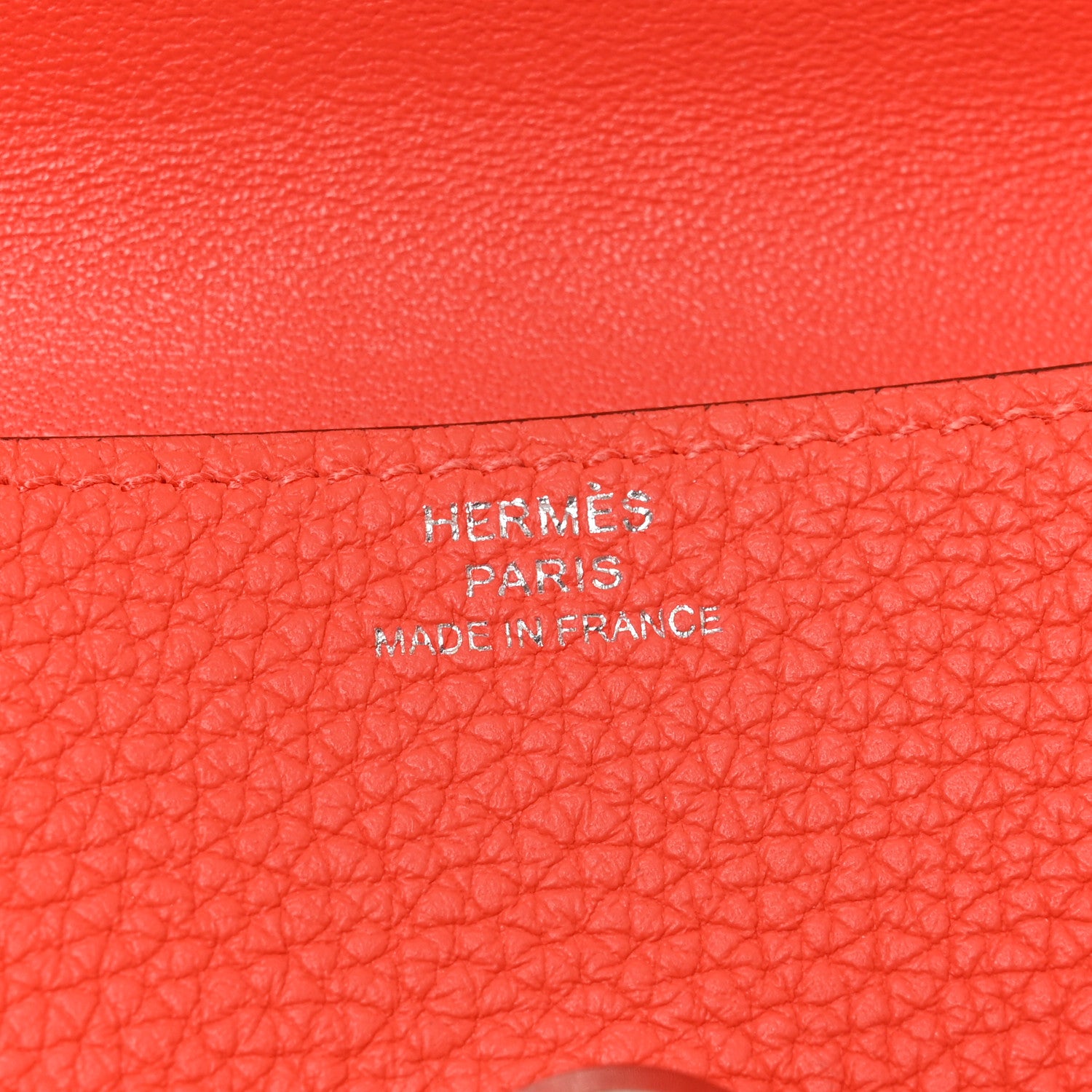 Hermes Togo Dogon Card Case Capucine 6 of 7