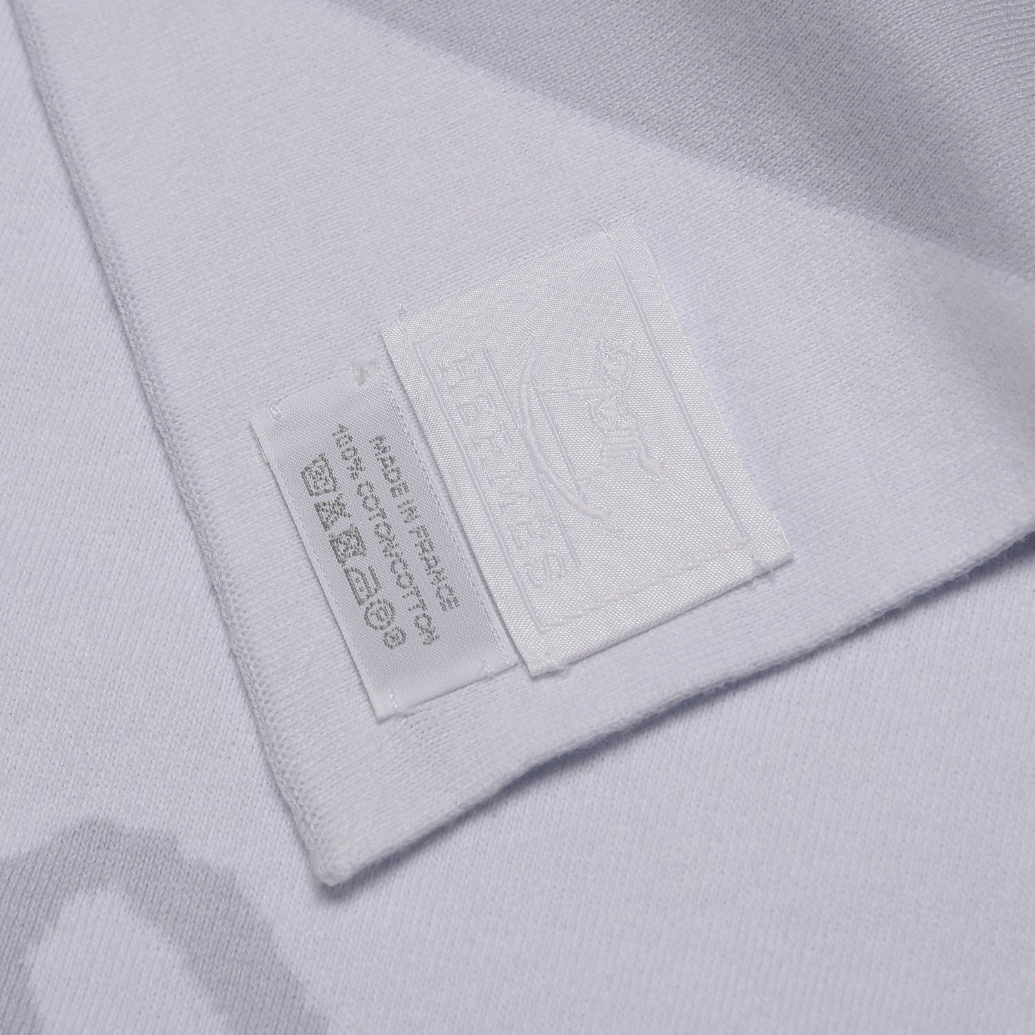 Hermes Cotton Adada Knit Baby Blanket Bleu Glacier 5 of 5