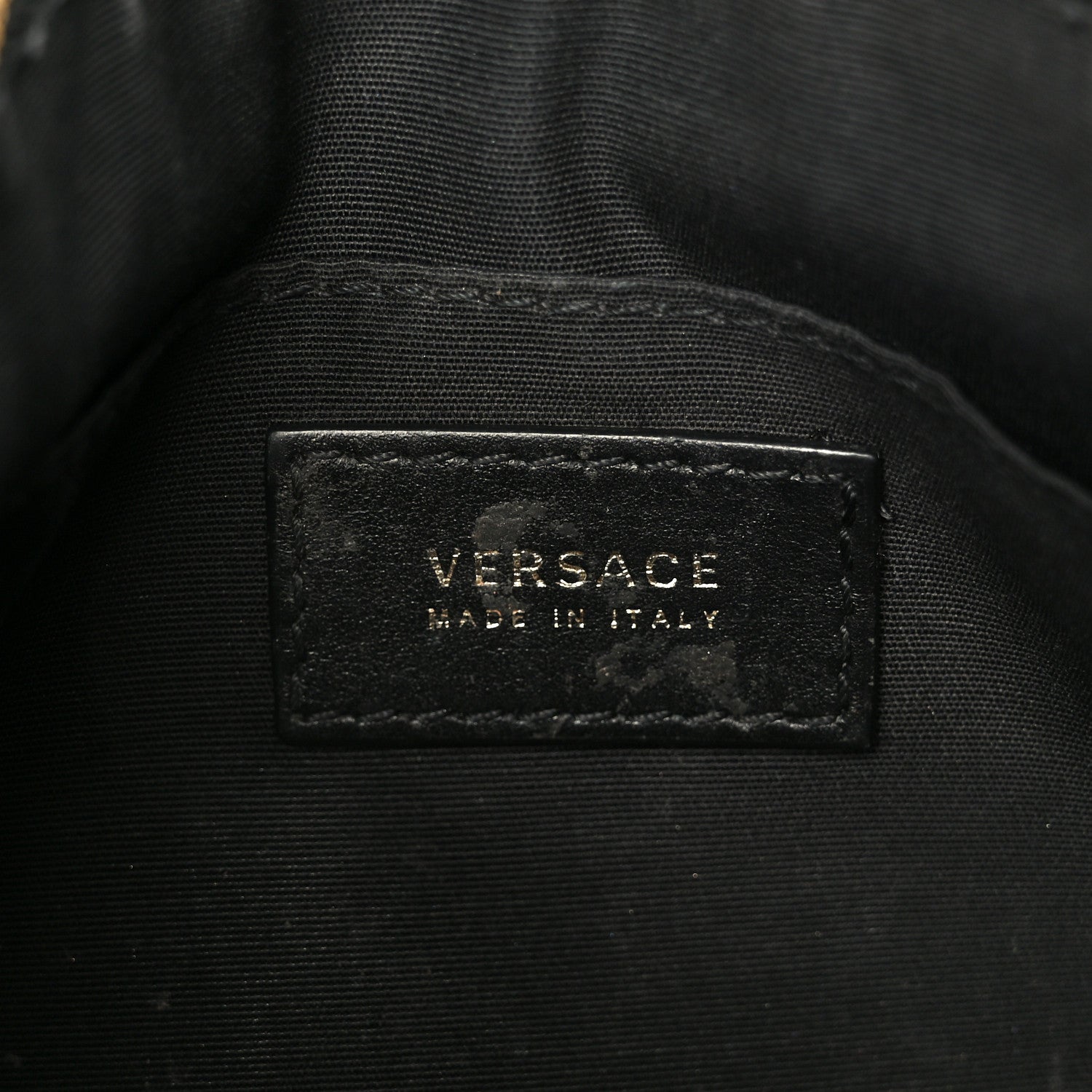 Versace Calfskin 90s Logo Pouch Black 7 of 10