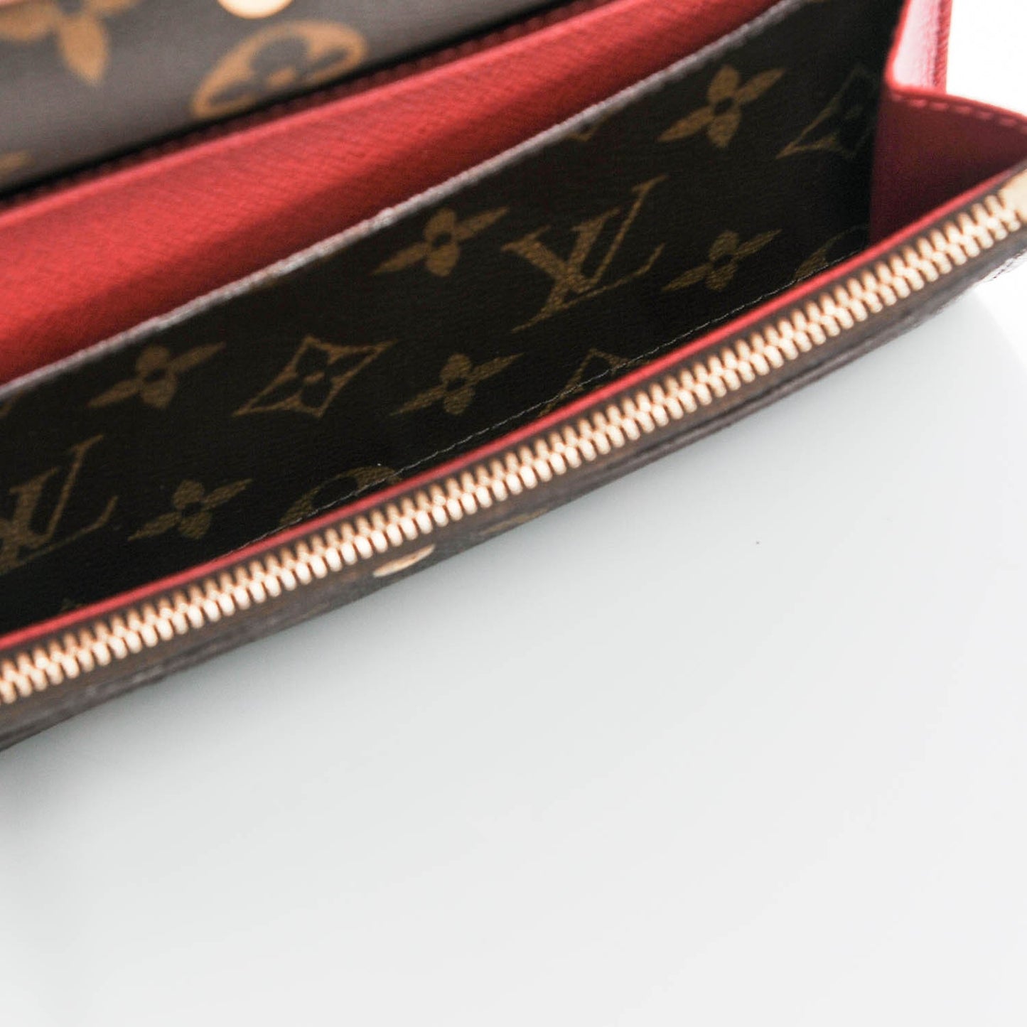 Monogram Emilie Wallet Red