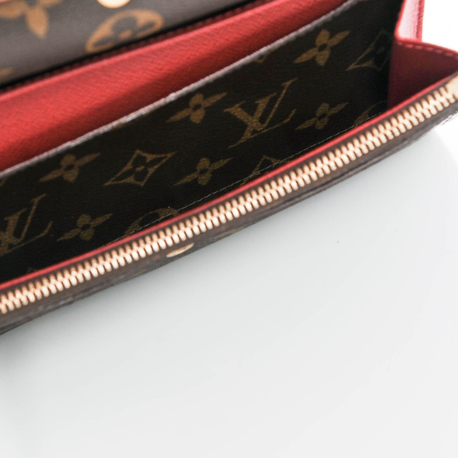 Louis Vuitton Monogram Emilie Wallet Red 5 of 6