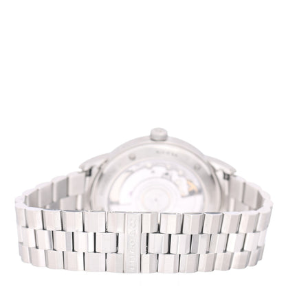 Tiffany Stainless Steel Diamond 34mm CT60 3-Hand Automatic Watch Pink 3 of 4