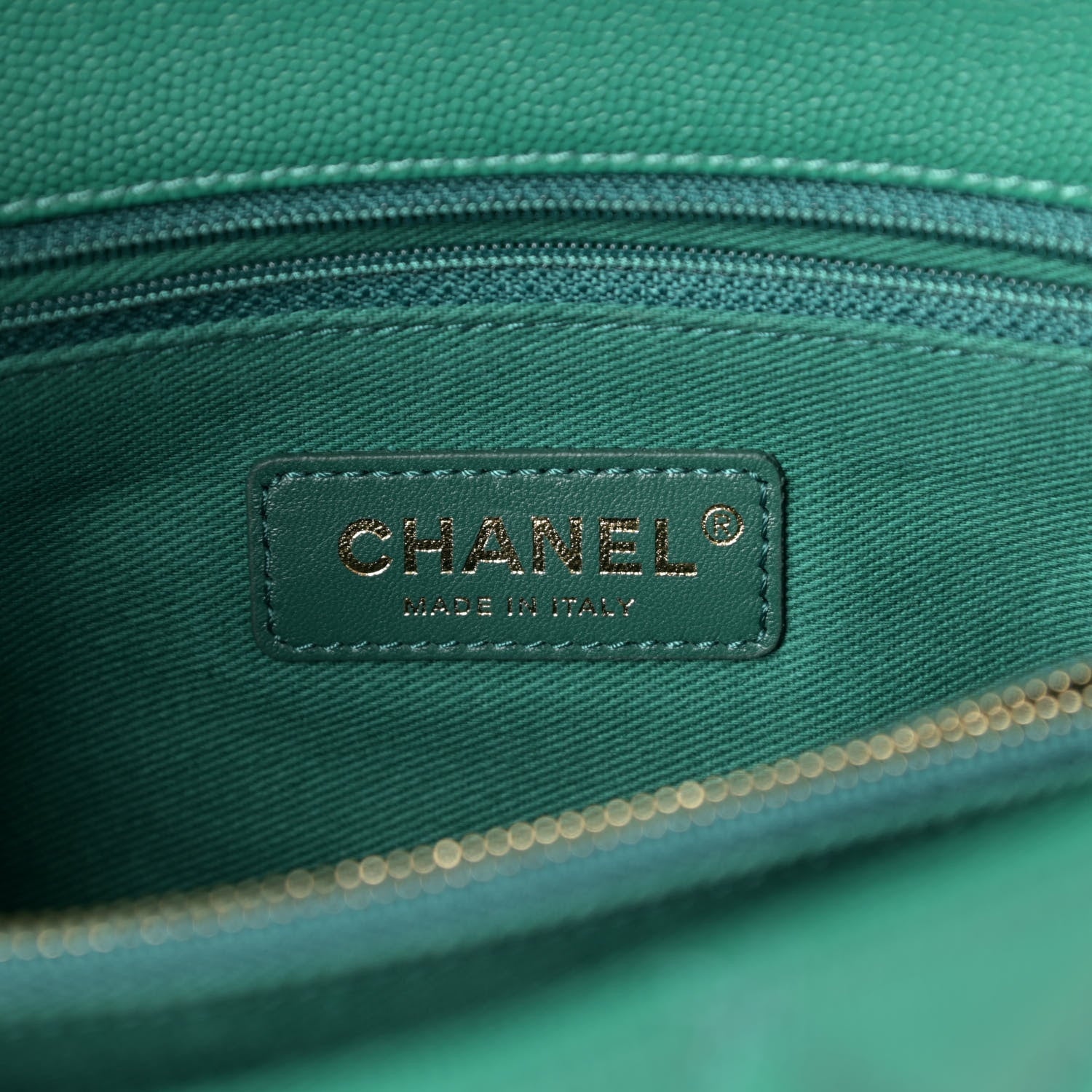Chanel Caviar Quilted Small Coco Handle Flap Green 7 of 11
