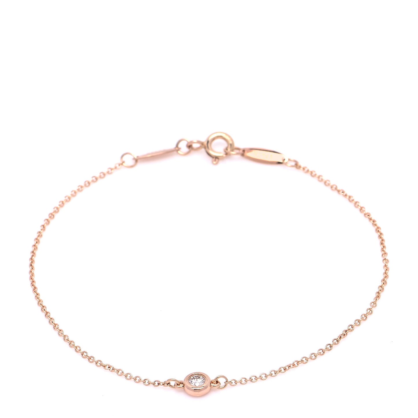 18K Rose Gold Diamond .07ct Elsa Peretti Diamonds by the Yard Bracelet