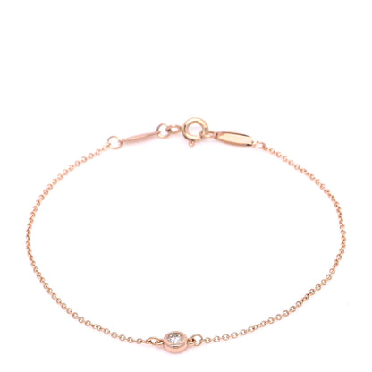 Tiffany 18K Rose Gold Diamond .07ct Elsa Peretti Diamonds by the Yard Bracelet 1 of 6
