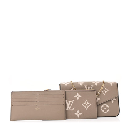 Louis Vuitton Empreinte Monogram Giant Felicie Pochette Tourterelle Creme 3 of 12