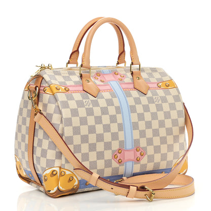 Louis Vuitton Damier Azur Summer Trunks Speedy Bandouliere 30 3 of 10