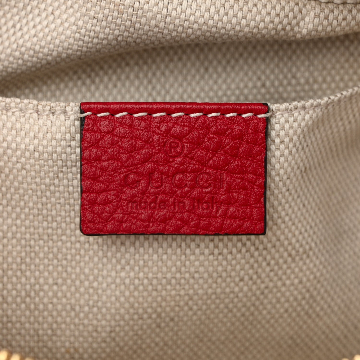 Gucci Pebbled Calfskin Small Soho Disco Bag Tabasco Red 6 of 10